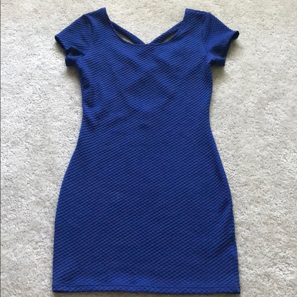 Royal blue bodycon dress